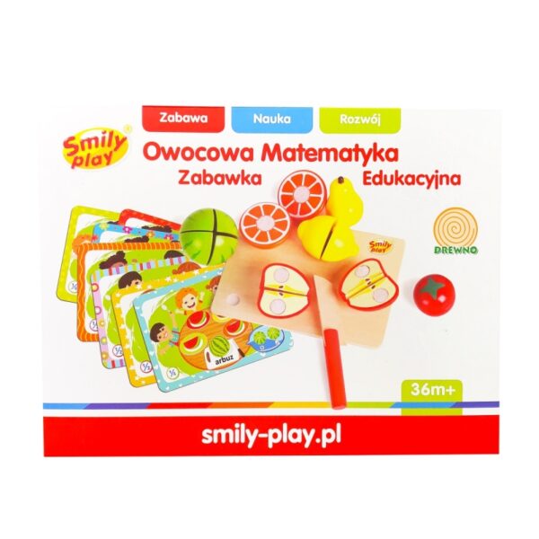 OWOCOWA MATEMATYKA DREWNO ZABAWKA EDUKACYJNA SMILY PLAY - obrazek 4