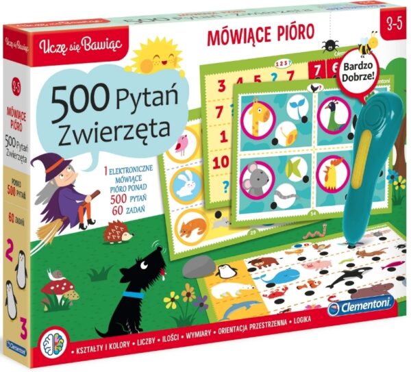 Mówiące pióro 500 pytań zwierzęta Clementoni #G3