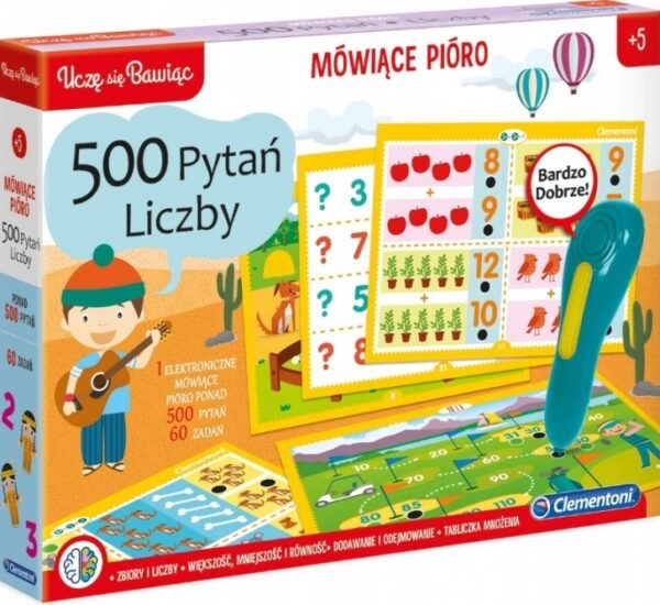 Mówiące pióro liczby 500 pyta 60 zadań Clementoni #G2