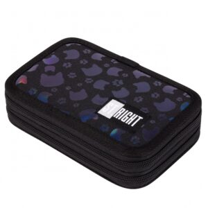 Piórnik dwupoziomowy z wyposażeniem Black cats PC-04 koty#G2