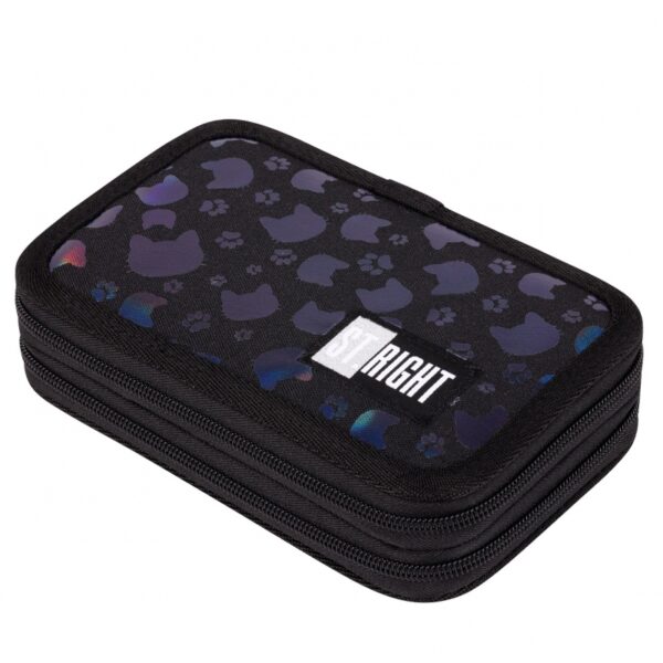 Piórnik dwupoziomowy z wyposażeniem Black cats PC-04 koty#G2