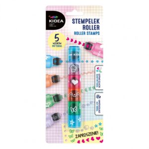 Stempelek roller pieczątki kolorowe 5 sztuk Kidea #G2