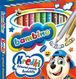 Kredki w oprawie drewnianej 12 kolorów Bambino #G2