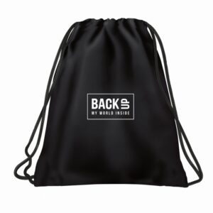 Worek na obuwie strój na WF czarny BackUp#G2