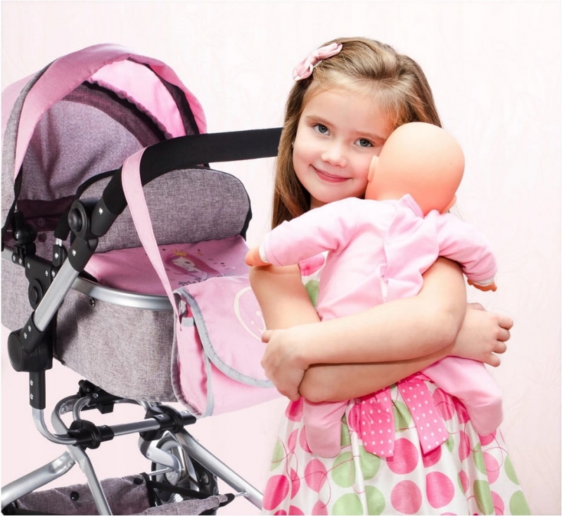 Wózek spacerowy głęboki Spacerówka Gondola 2w1 Różowy #G2 - obrazek 2