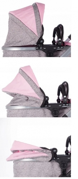 Wózek spacerowy głęboki Spacerówka Gondola 2w1 Różowy #G2 - obrazek 5