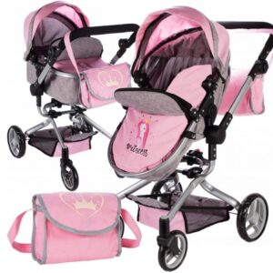Wózek spacerowy głęboki Spacerówka Gondola 2w1 Różowy #G2