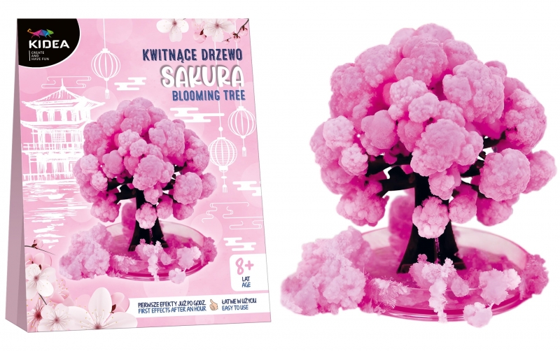 Kwitnące drzewo sakura zestaw kreatywny kryształy Kidea#G2