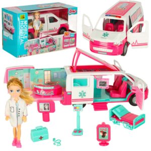 Karetka pogotowia ambulans mobilny szpital lalka akcesoria