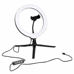 Lampa pierścieniowa do selfie LED RGB na statywie