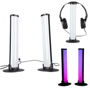 Lampka na biurko LED gamingowa RGB kolumny słupki na pilot zestaw 2 sztuki