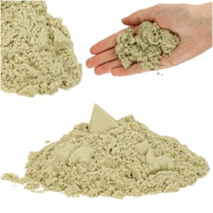 Piasek sensoryczny dla dzieci 1kg w woreczku naturalny beżowy