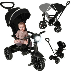 Rowerek trójkołowy TRIKE FIX Elite 2w1 rower spacerówka 6w1 czarny
