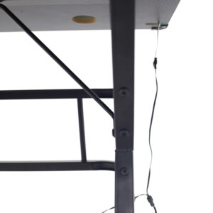 Biurko gamingowe z nadstawką LED RGB uchwyty komputerowe dla gracza 120x60cm