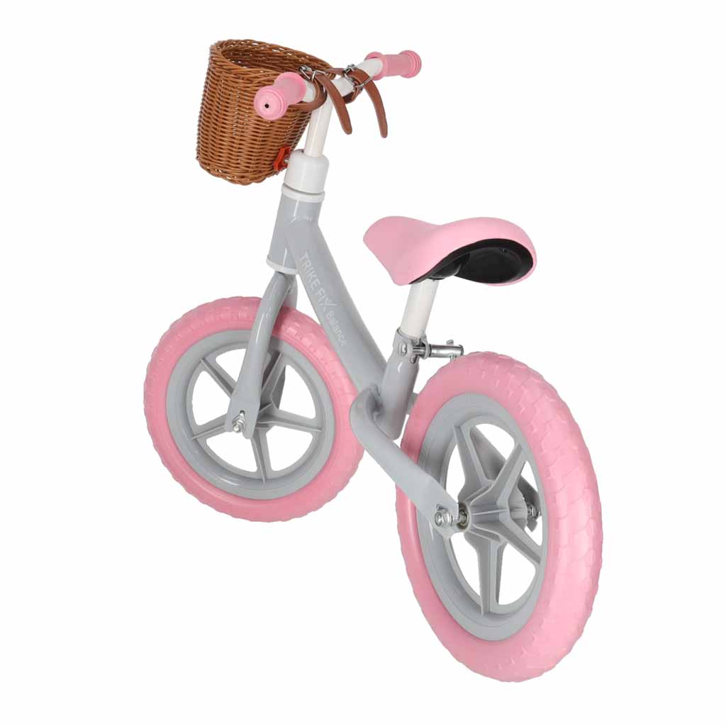 Rowerek biegowy Trike Fix Balance z koszykiem różowy - obrazek 7