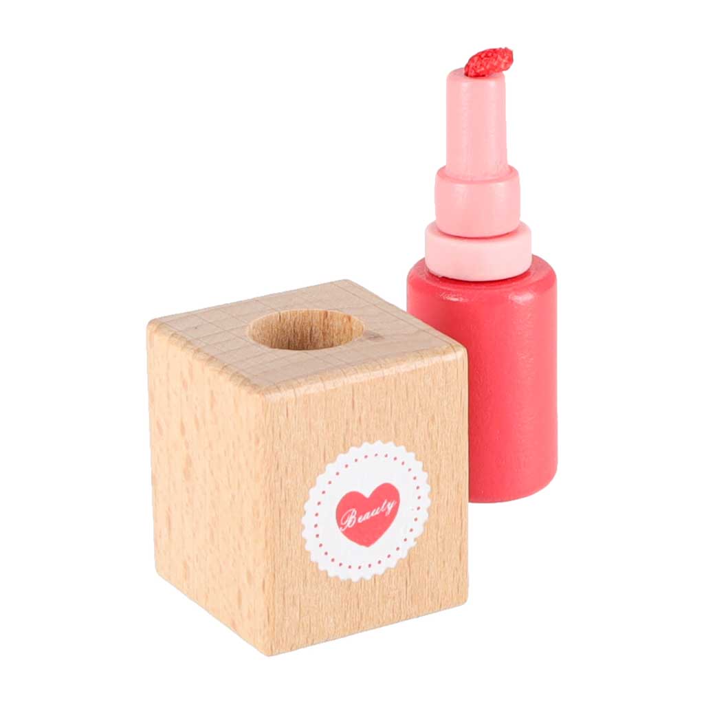 Zestaw kosmetyczny drewniany dla dziewczynki make up beauty kosmetyczka akcesoria - obrazek 12