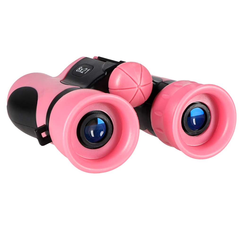 Lornetka dla dzieci do obserwacji ptaków nieba 8x 21mm HD pokrowiec różowa - obrazek 2