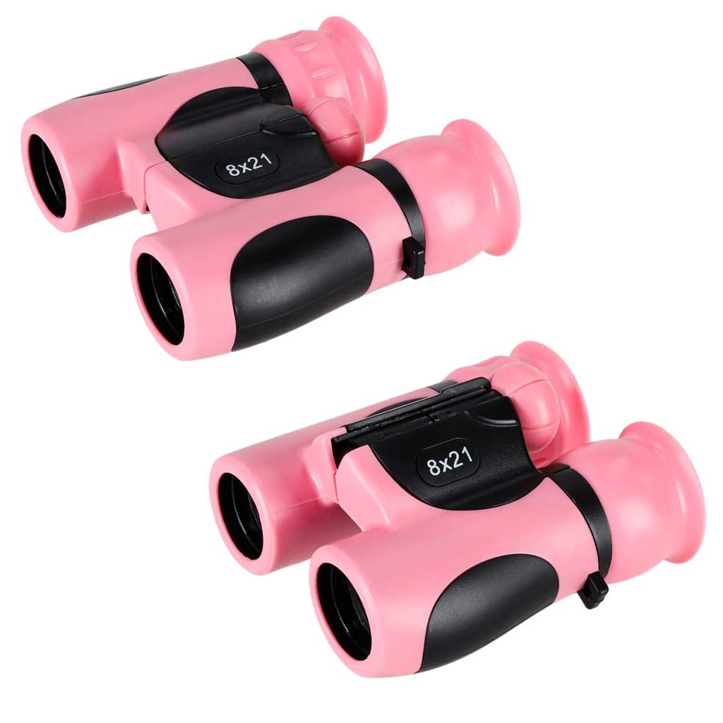 Lornetka dla dzieci do obserwacji ptaków nieba 8x 21mm HD pokrowiec różowa - obrazek 5