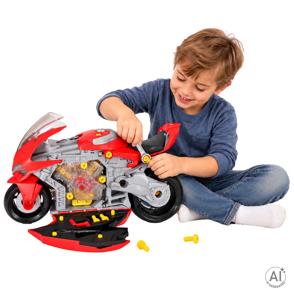 Motor motocykl interaktywny zestaw mechanika silnik do skręcania rozkręcania - obrazek 7