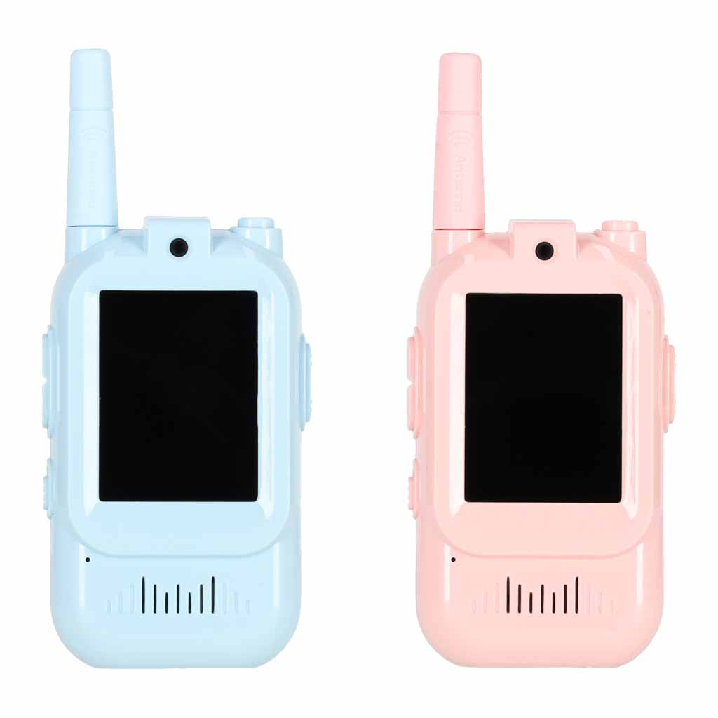 Walkie talkie krótkofalówki dla dzieci kamera funkcja wideo niebieski-różowy - obrazek 2