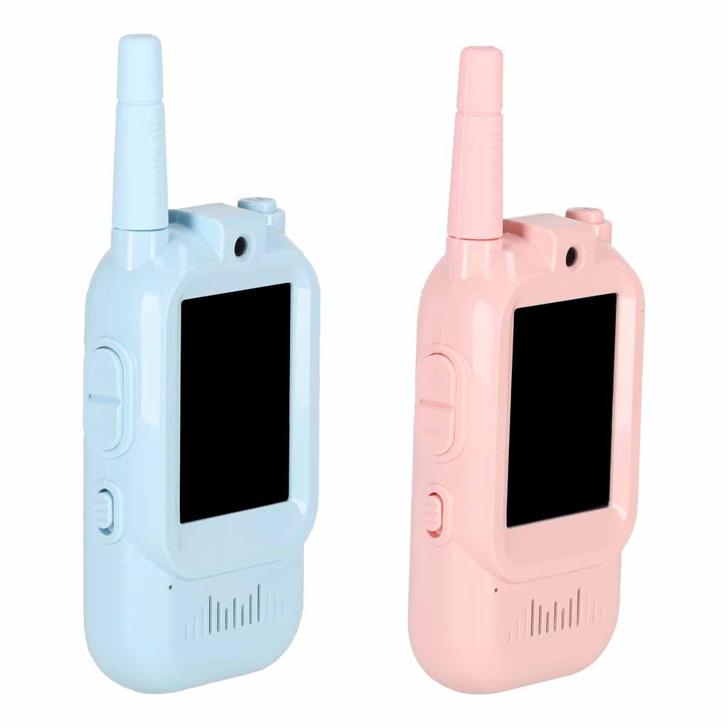 Walkie talkie krótkofalówki dla dzieci kamera funkcja wideo niebieski-różowy - obrazek 4