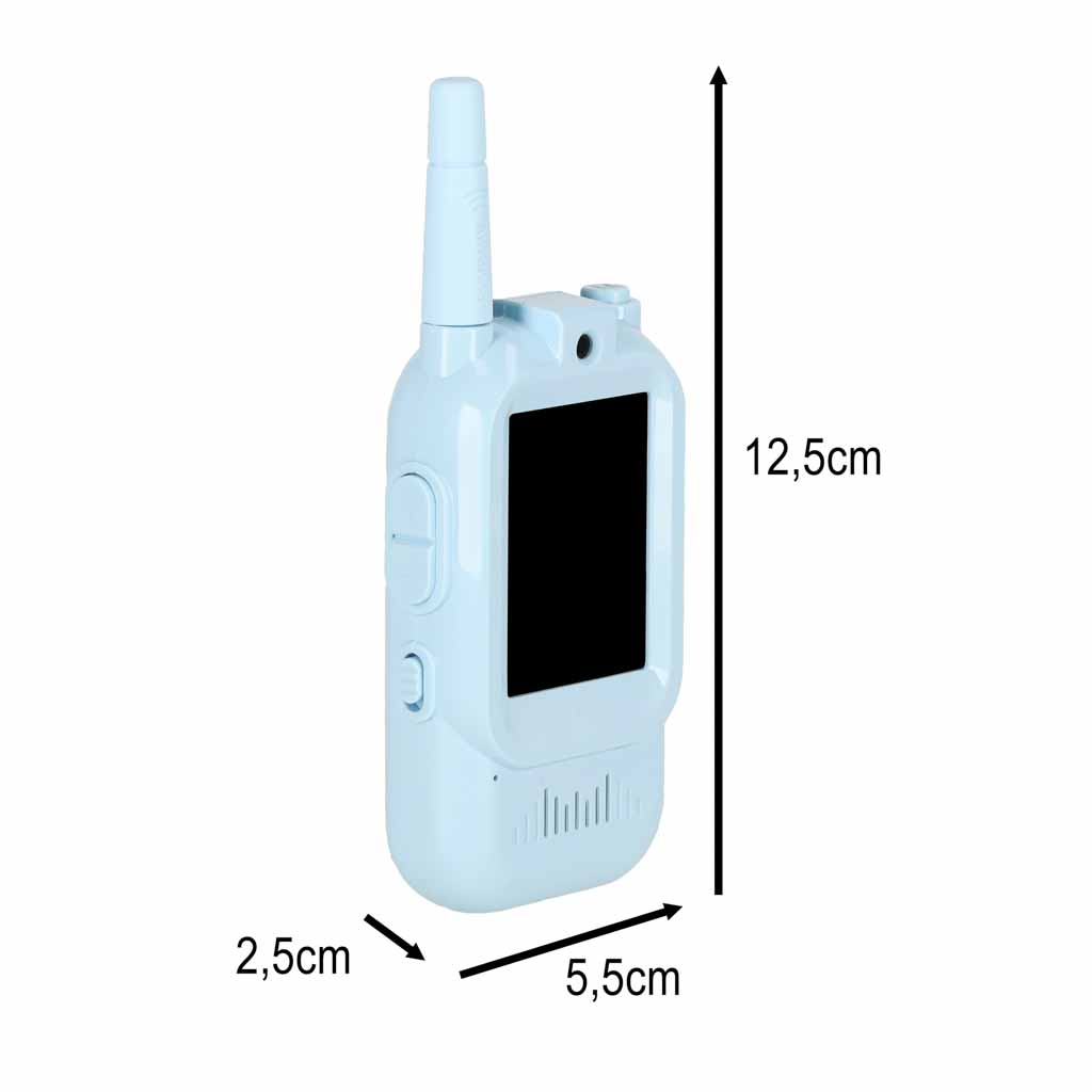 Walkie talkie krótkofalówki dla dzieci kamera funkcja wideo niebieski-różowy - obrazek 14